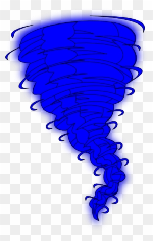 Blue Tornado Illustration - Free Clipart for Weather & Educational Use