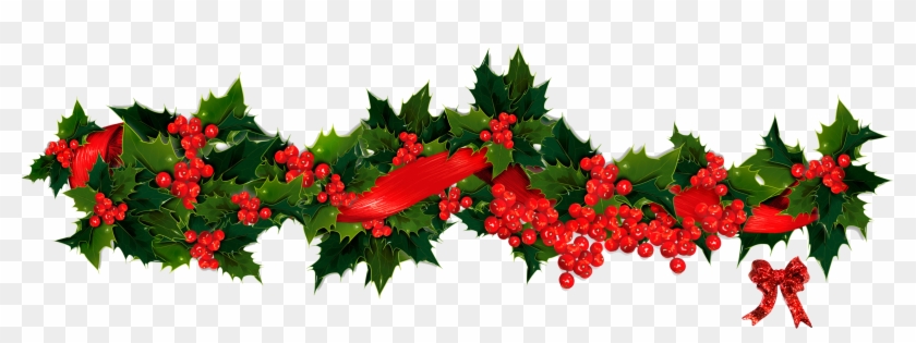 Christmas Holly Garland PNG - Free Download for Holiday Decor