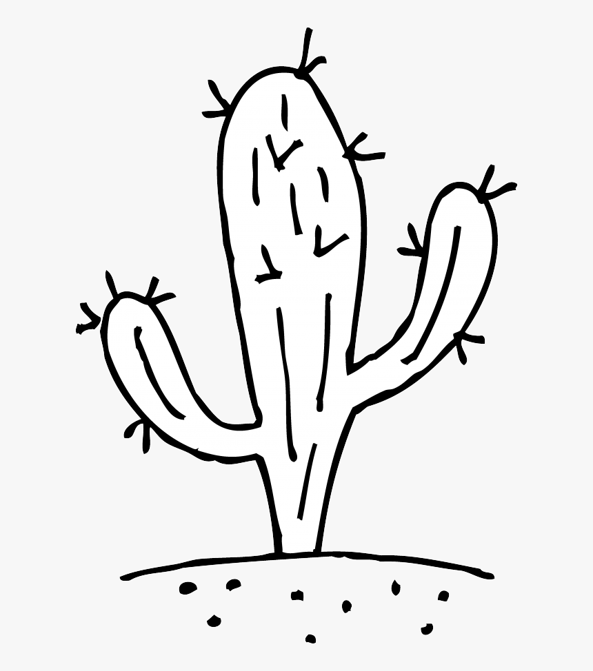 Hand-Drawn Cactus Illustration - Free Clipart for Creative Projects