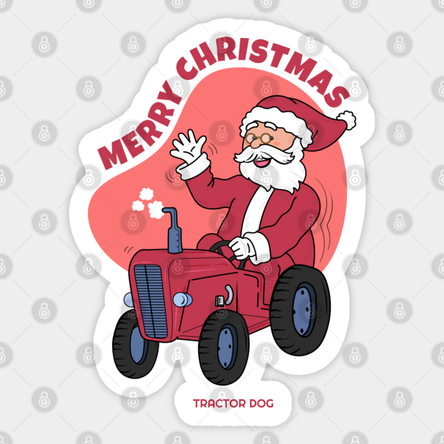 santa tractors - Clip Art Library