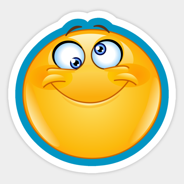 Playful Smiling Emoji Sticker - High-Quality Download & Use