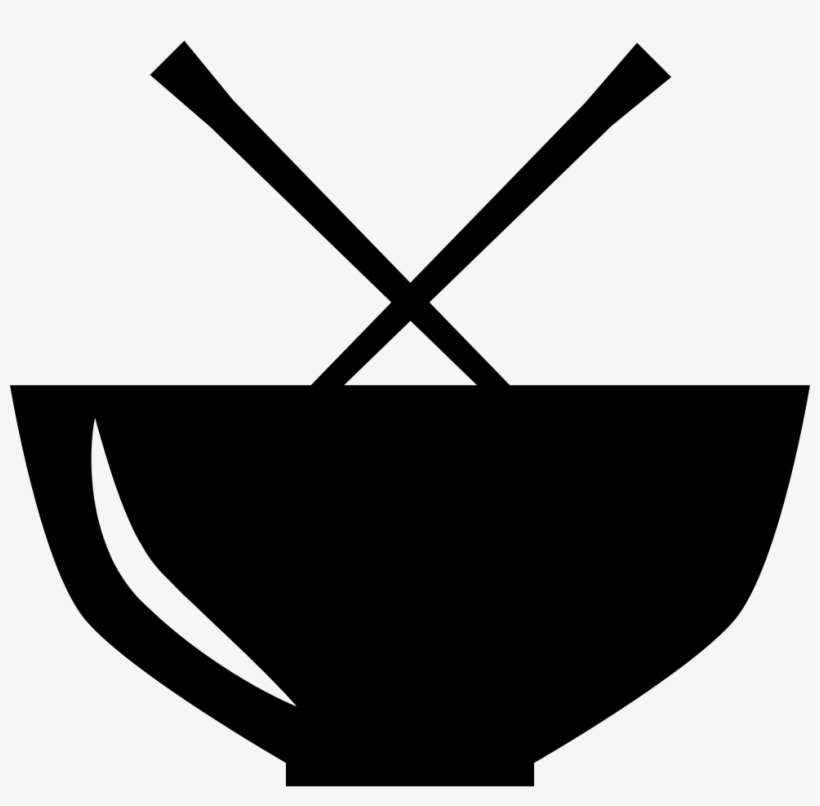 Bowl with Chopsticks Icon - Asian Food Symbol for Websites & Apps