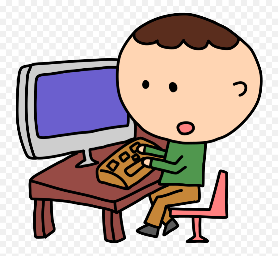Clip Art Pictures Of People On - Girl On Laptop Clipart, HD Png - Clip ...
