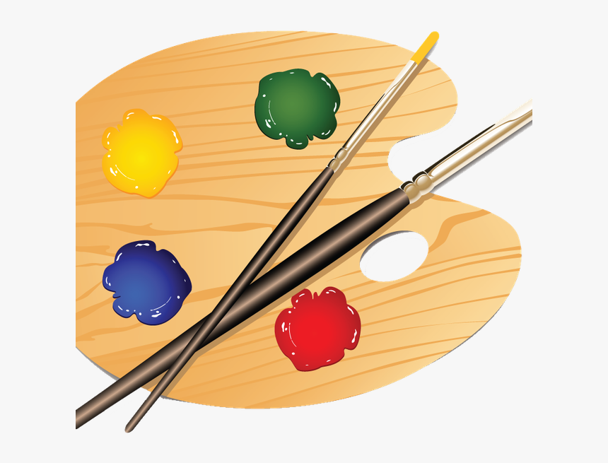 Painter s Canvas Easel Brushes. An illustration featuring a simple