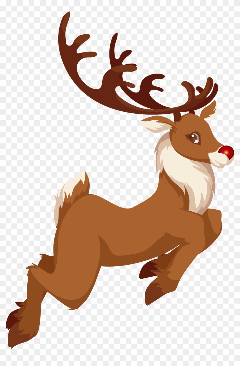 Festive Reindeer Illustration - Free PNG Download for Holiday Designs
