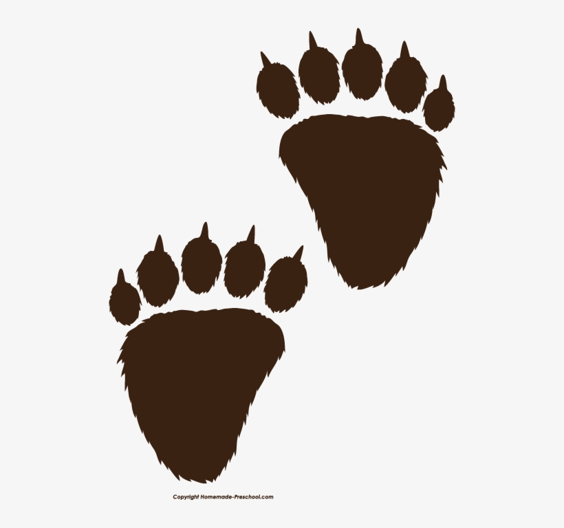 Paw Clipart and Outline SVG, Instant Download