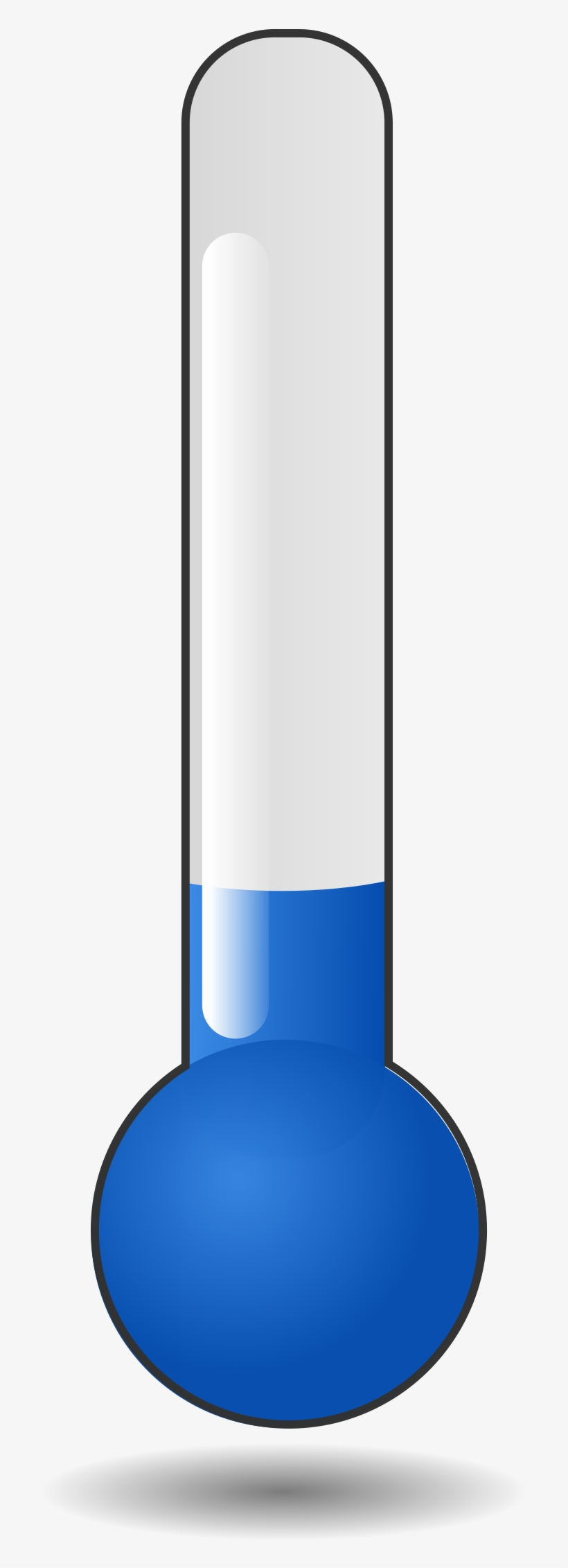 Blank thermometer with negative numbers icon. Clipart image isolated on