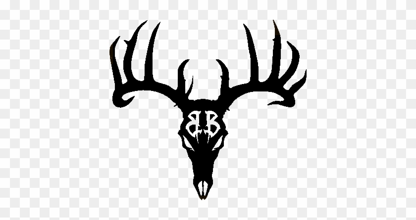 Deer Skull Logo with BB Monogram - Bold Hunting & Outdoor Brand Symbol