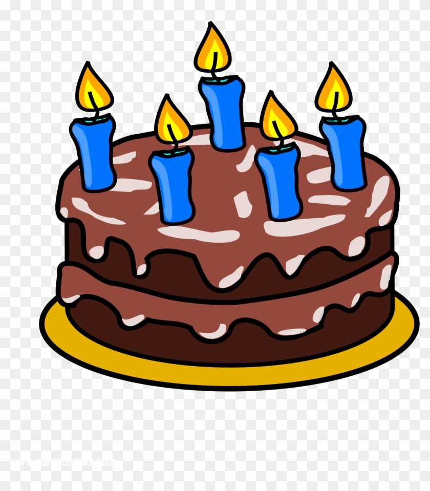 Free Birthday Cake Clipart with Candles - Download PNG