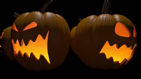 Spooky Halloween Pumpkins - Glowing Jack-O'-Lanterns for Festive Decor