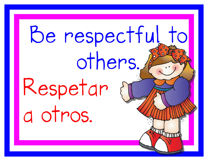 Be Respectful to Others - Bilingual Classroom Poster
