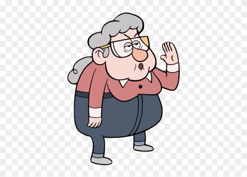 Cartoon Elderly Woman Character - Expressive Animation Clipart