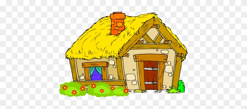 Cozy Thatched Cottage Illustration - Free Clipart for Storybooks & Websites