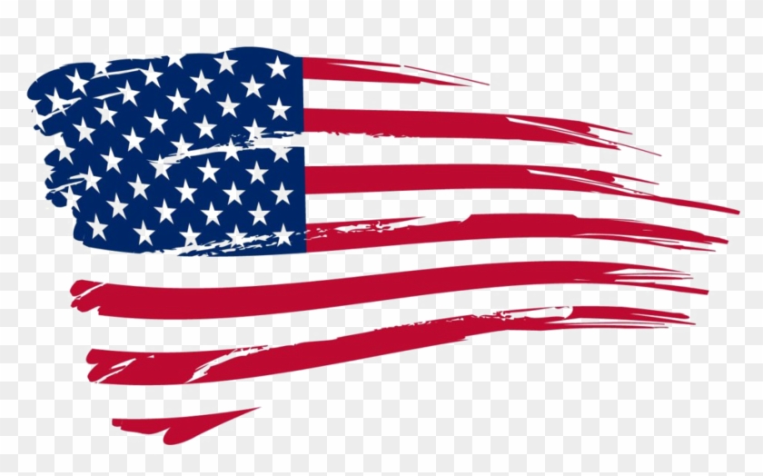 Patriotic Brushstroke American Flag PNG - Free Download
