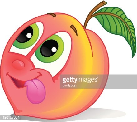 Fun Peach Cartoon Character - Free Clipart for Kids & Educators