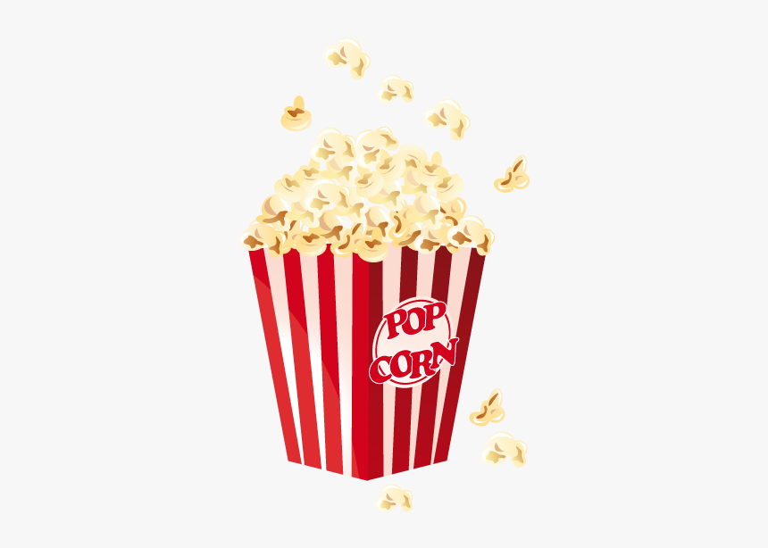 Classic Popcorn Box Illustration - Free Clipart for Snack & Cinema Themes