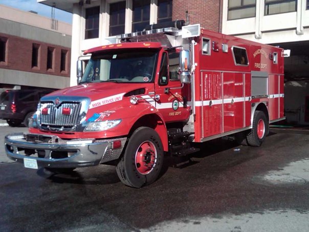 Manchester Fire Department Engine 1 - Red International Fire Truck