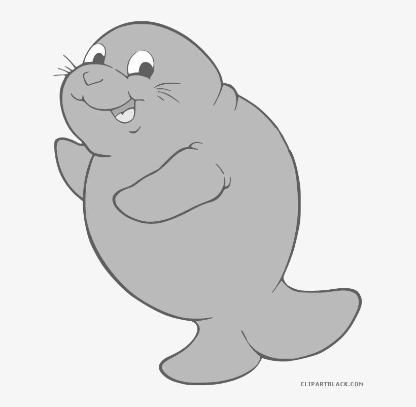 Cute Manatee Clipart for Kids, Education, and Printables
