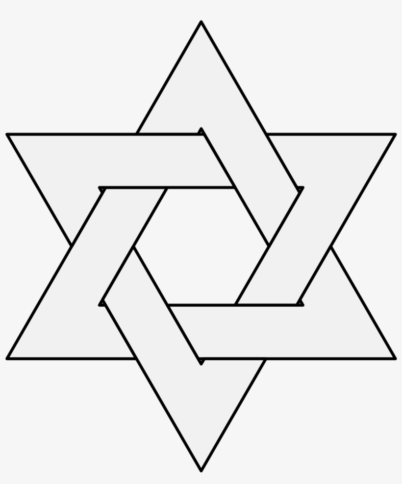 Star of David Geometric Symbol - Sacred Jewish Hexagram Design