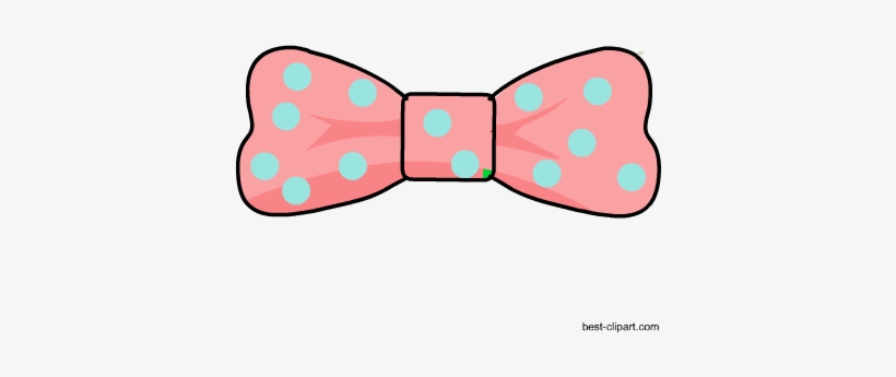 Pink Polka Dot Bow Tie Clipart - Free Downloadable Vector Illustration