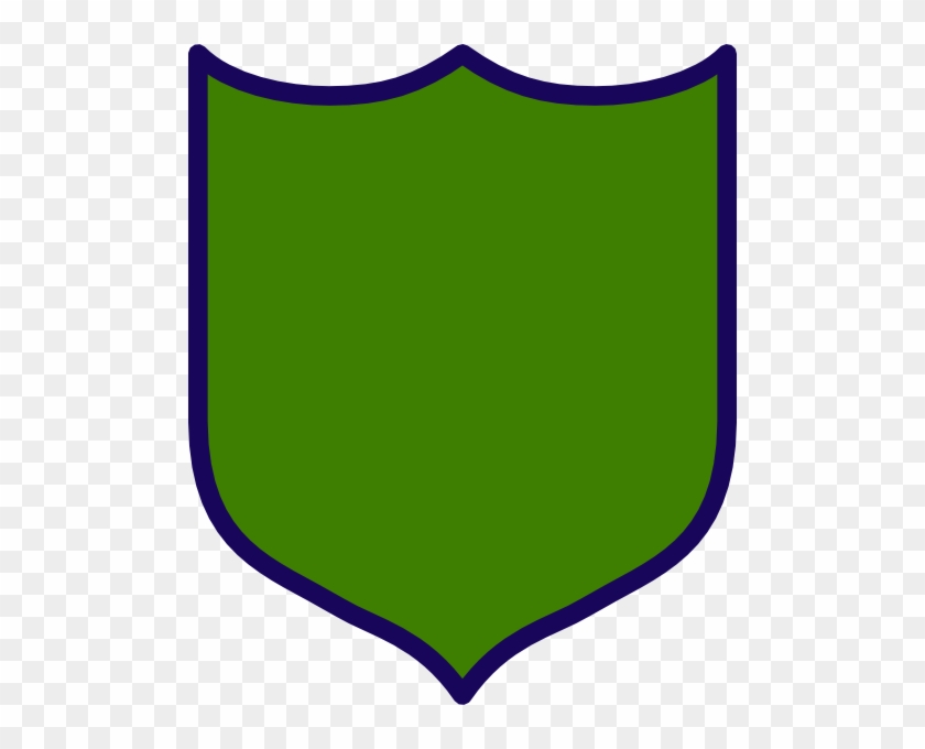 Green shield emblem with dark blue border on transparent background.