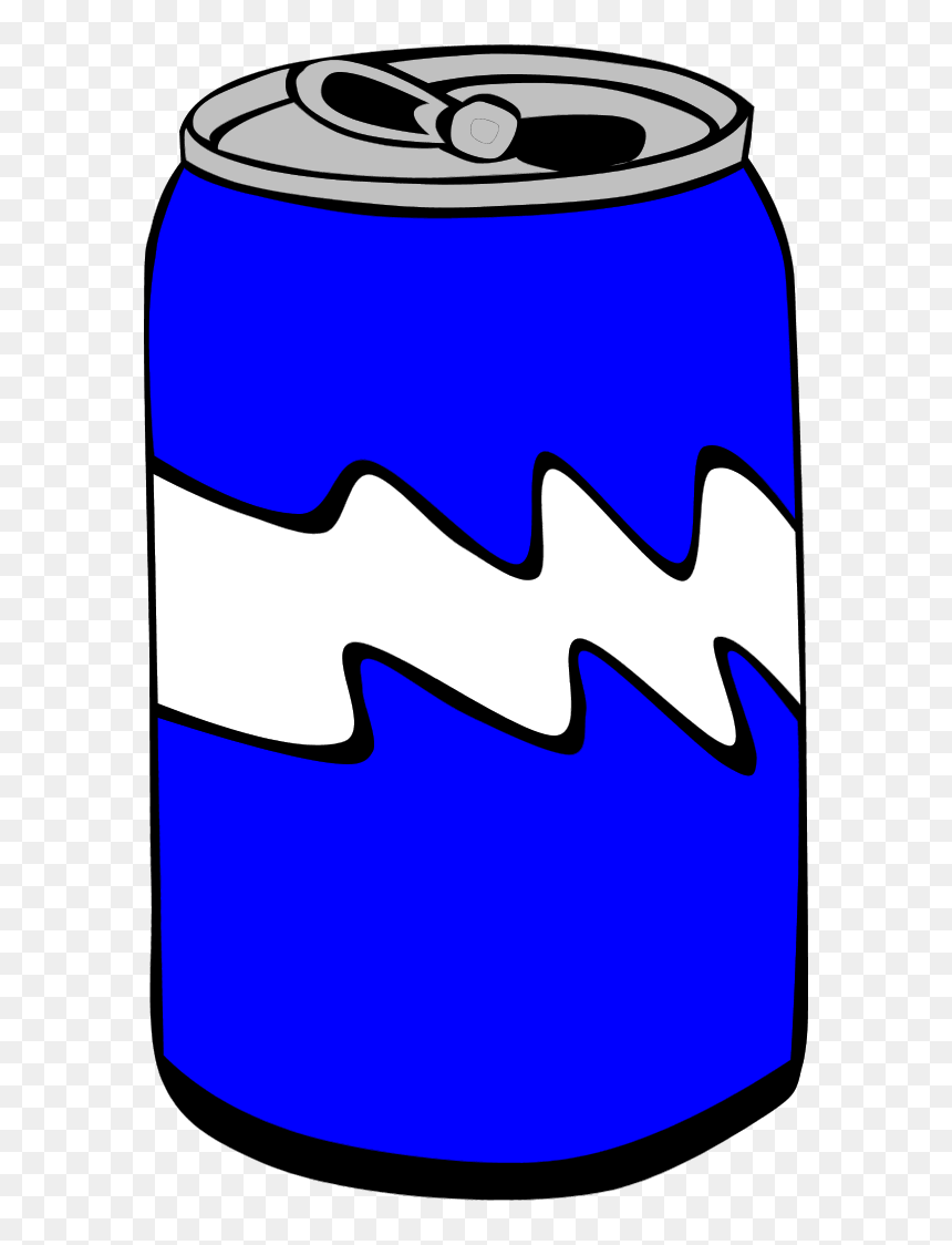 Blue Soda Can Illustration - Free Clipart for Beverage Design