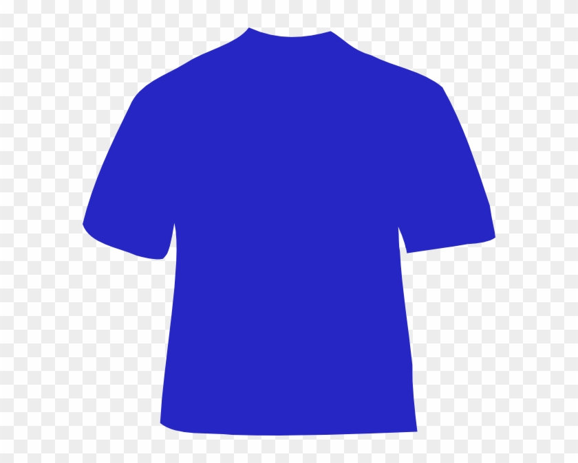 Blue T-Shirt Silhouette - Vector Graphic for Design & Customization