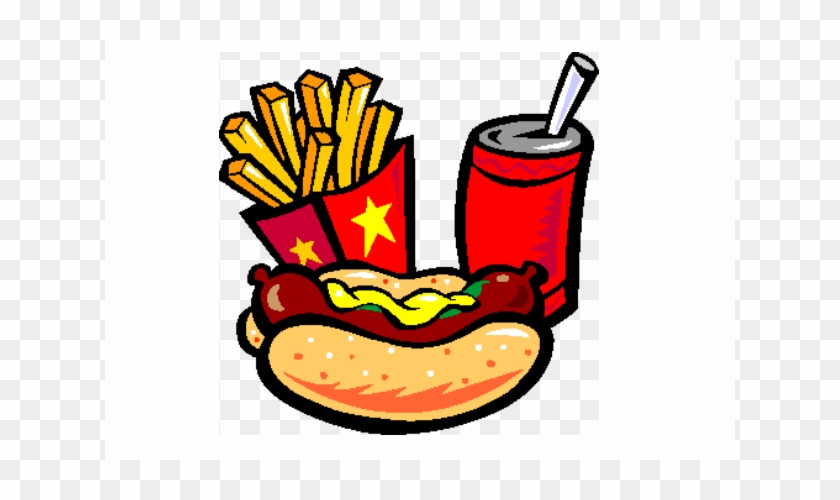 Classic Fast Food Meal Illustration - Hot Dog, Fries & Soda