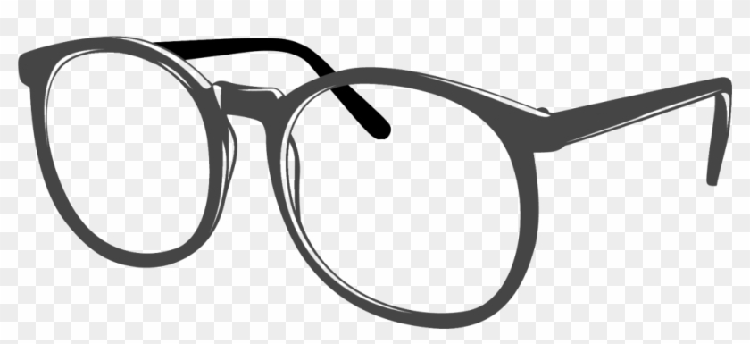 Classic round-framed eyeglasses with black temples on transparent background.