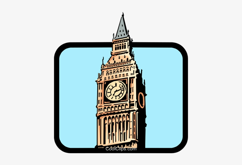 Big Ben Clock Tower Illustration - Iconic London Landmark Clip Art