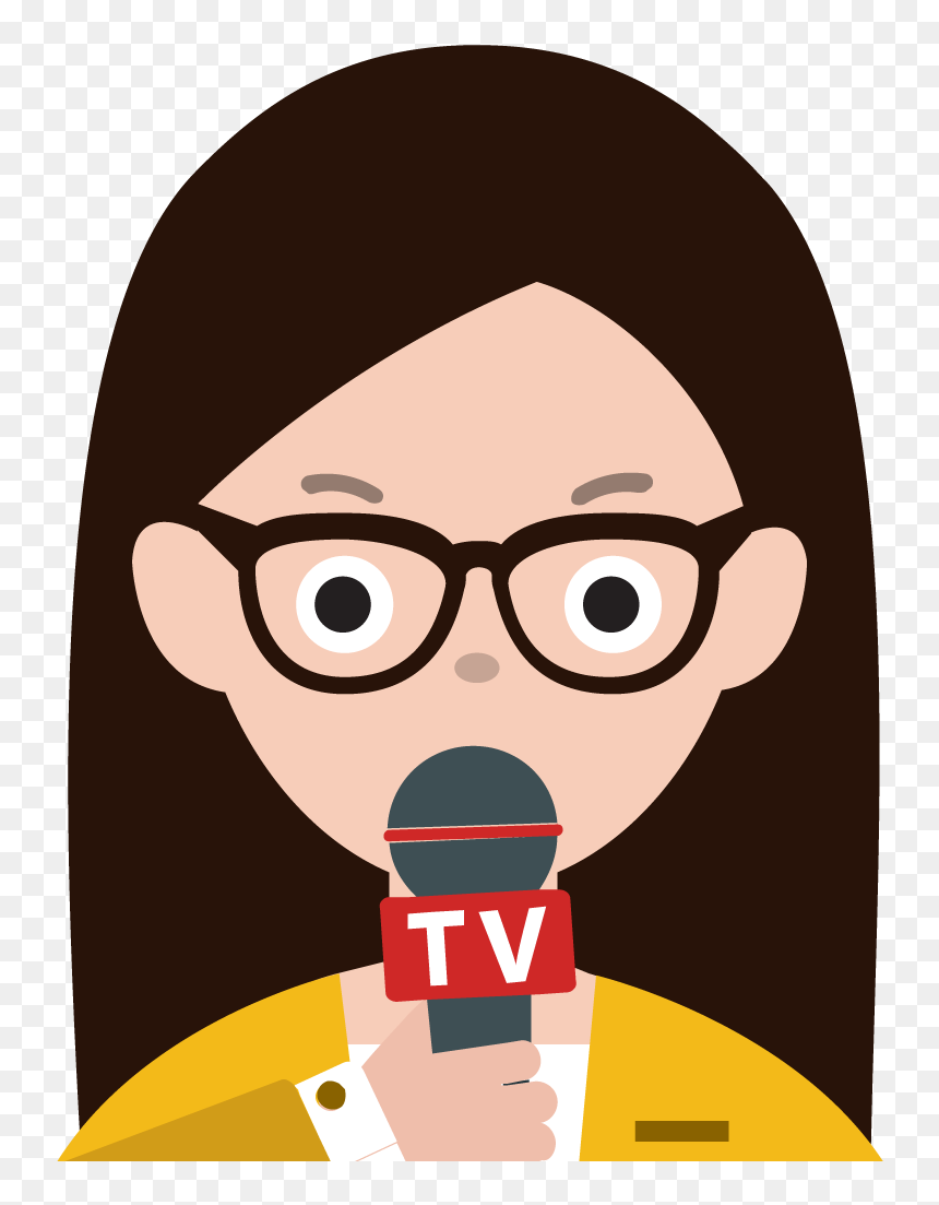 Female News Reporter - Reporter Clipart Png, Transparent Png - Vhv 