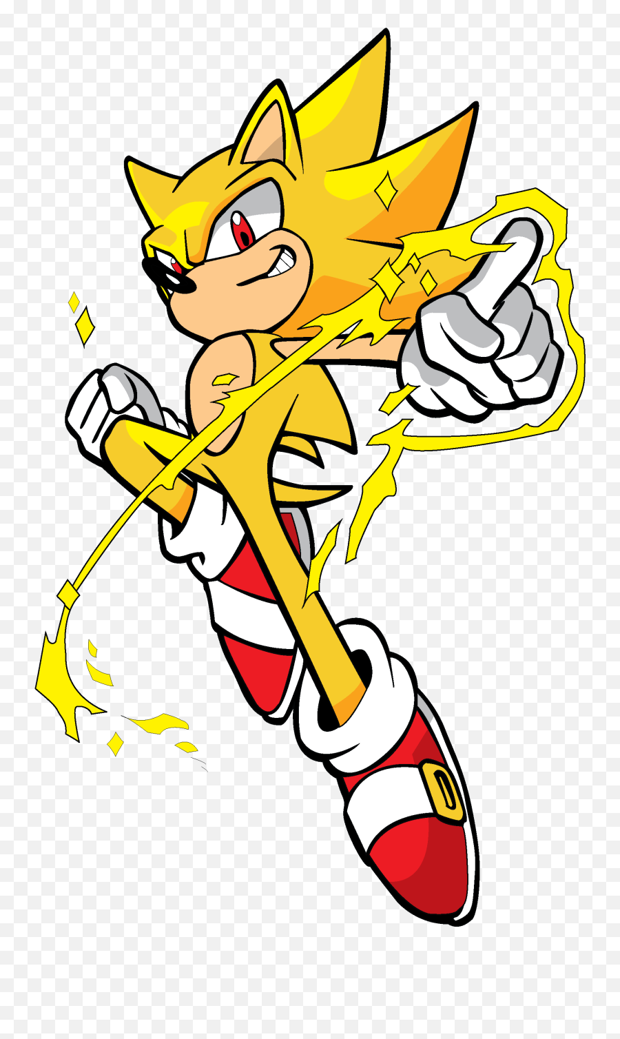 Classic Super Sonic - Sonic The Hedgehog Classic Super Sonic, HD Png  Download - vhv