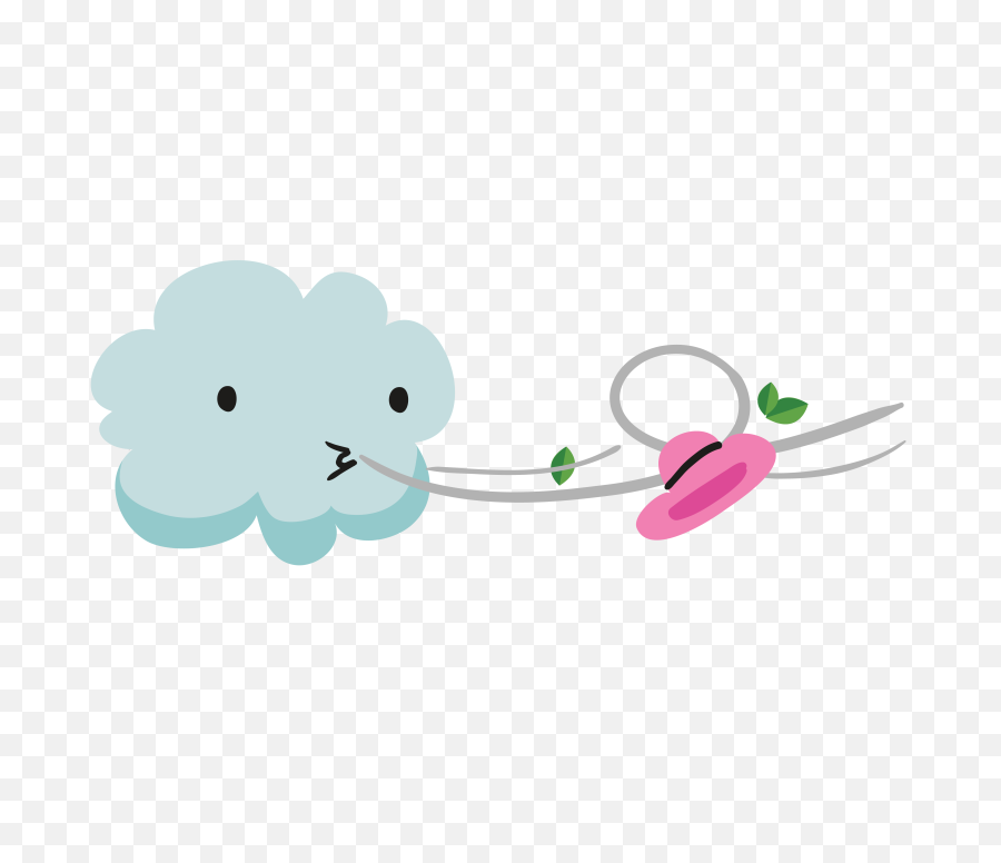 Whimsical Cloud Blowing Hat - Free PNG Clipart for Creative Projects