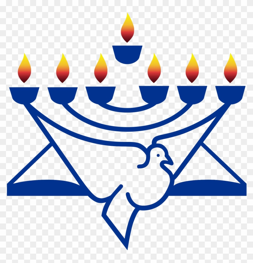 Menorah with Dove Symbol - Jewish Peace and Heritage Icon