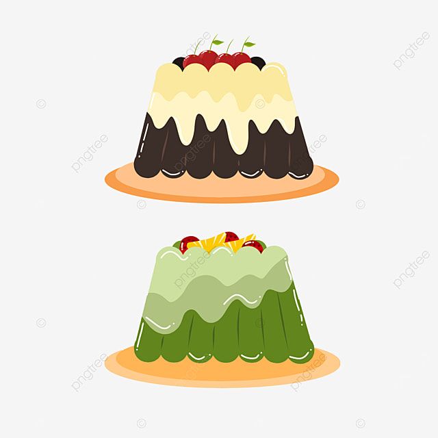 Vibrant Layered Jelly Desserts - Chocolate & Matcha Flavors