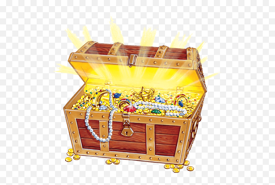 Treasure Chest Illustration - Gold, Gems & Magic Loot
