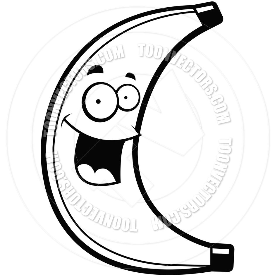 Happy Cartoon Banana Clipart - Free Vector Illustration