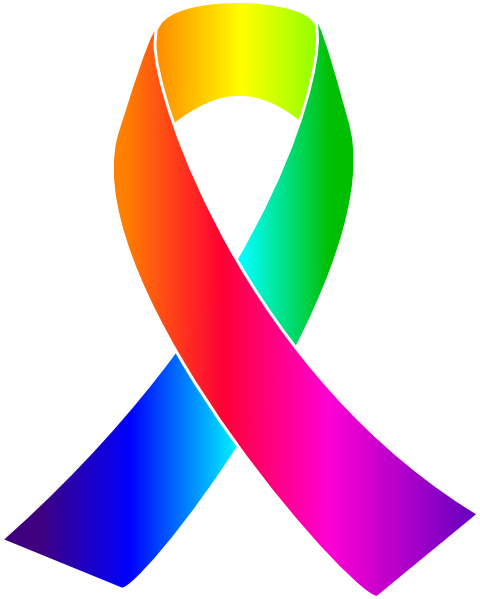 Rainbow Ribbon Symbol - LGBTQ+ Pride and Inclusion Awareness