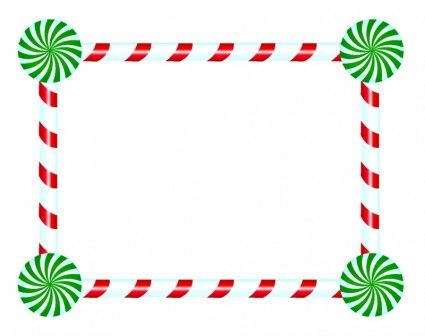 Candy Cane Border Clipart - Free Holiday Frame Graphic
