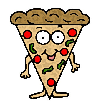 Fun Pizza Character Illustration for Kids’ Food Content