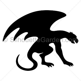 Dragon Silhouette Clipart - Free SVG & PNG Download | SilhouetteGarden
