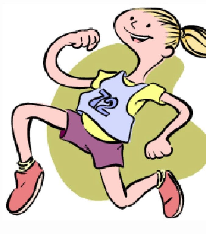 Kids Running Race Illustration - Fun & Energetic Childhood Sports Art