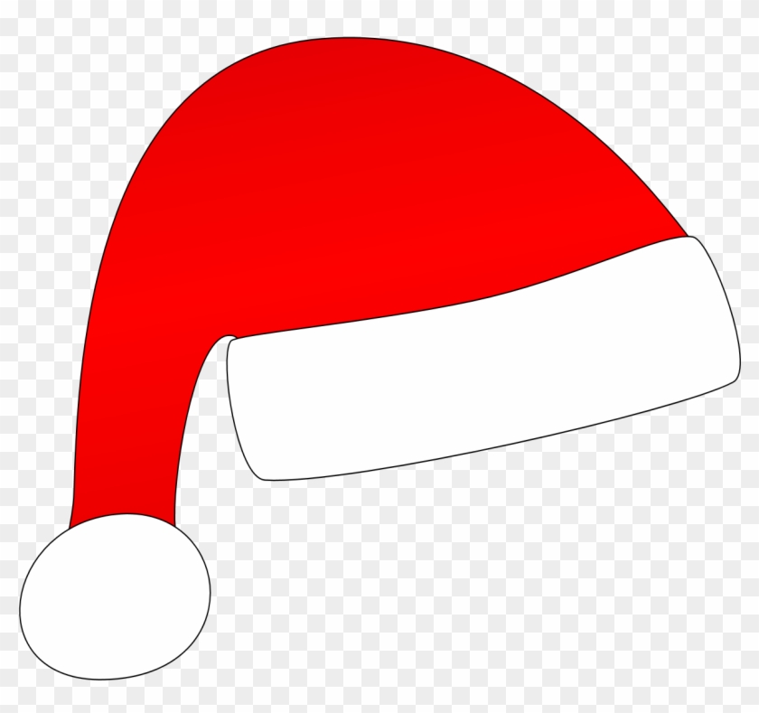 Classic red Santa hat with white trim and pom-pom on transparent background.