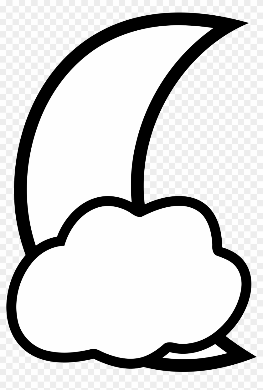 Moon Behind Cloud Clipart - Free SVG & PNG Download