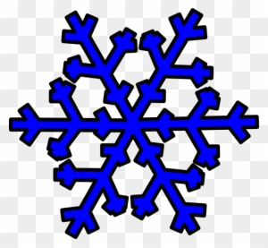 Blue stylized snowflake icon on transparent background, six-fold symmetry with branching arms.