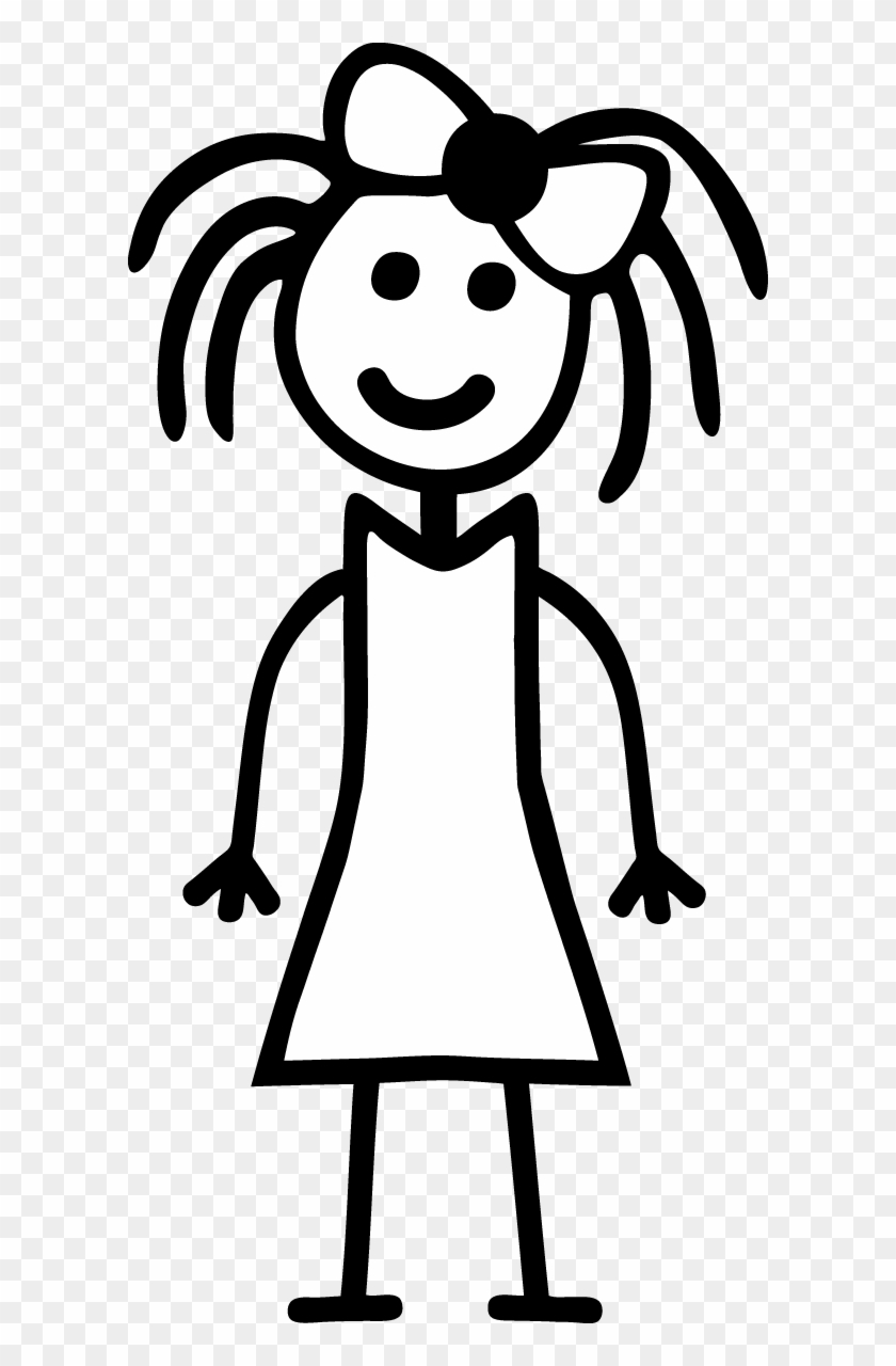 Stick Figure Girl Illustration - Free Clipart for Education and Design