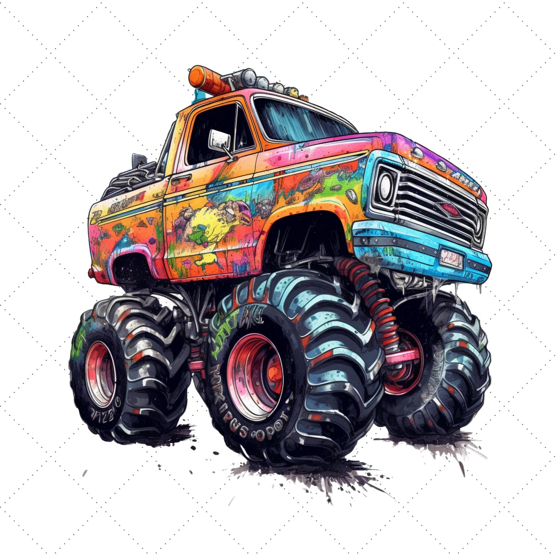 Free monster truck art, Download Free monster truck art png images ...