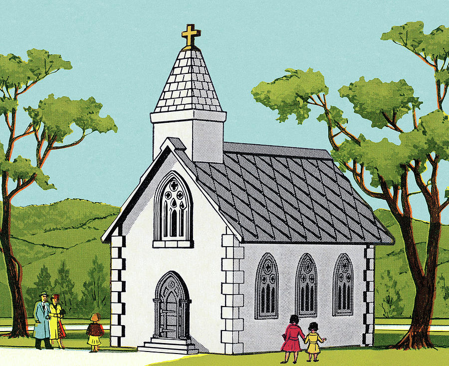 country churchs - Clip Art Library