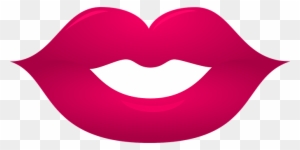 Pink Glossy Lips Icon - High-Quality Transparent PNG for Design