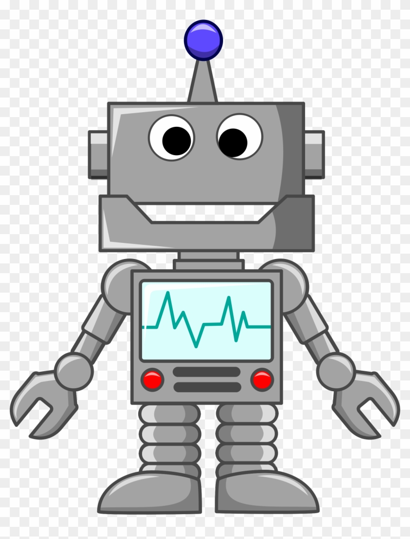 Cute Robot Illustration for Educational or Tech Websites